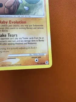 Bonsly 71/130 Diamond and Pearl Regular Pokemon Card 2007 MP 2322 - Image 5