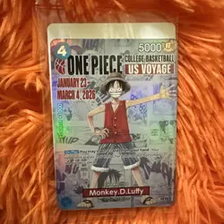 *UNOPENED* One Piece College Basketball US Voyage Monkey D. Luffy Card - Image 1