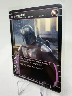 Star Wars TCG Trading Card JANGO FETT 2002 Promo Bounty Hunter Video Game - Image 3