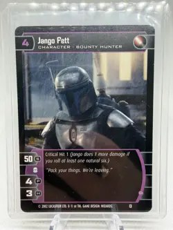 Star Wars TCG Trading Card JANGO FETT 2002 Promo Bounty Hunter Video Game - Image 5