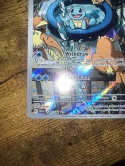 Pokemon Squirtle TCG Full Art Holo Card 148/142 Stellar Crown Illustration Rare - Image 5