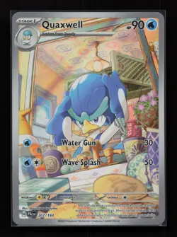Quaxwell 207/193 Illustration Rare Paldea Evolved Pokemon Near Mint - Image 1