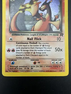 Dark Charizard 4/82 Holo Rare Team Rocket Pokemon Unlimited Holo Lightly Played - Image 5