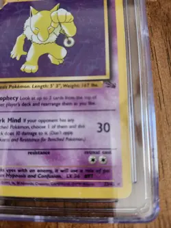 Pokemon TCG Fossil 1st Edition Hypno Rare Card 23/62 LP-HP Condition - Image 2