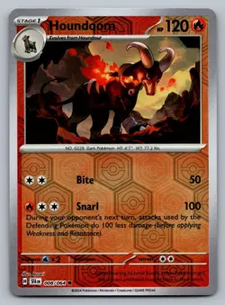 Pokemon TCG SV: Shrouded Fable Houndoom - 008/064 Reverse Holo - Image 1