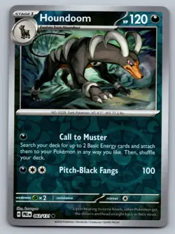 Pokemon TCG SV: Prismatic Evolutions Houndoom 063/131 Reverse Holo - Image 1