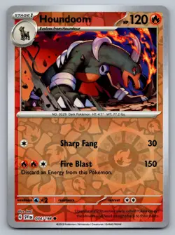 Pokemon TCG SV01: Scarlet & Violet Base Set Houndoom 034/198 Reverse Holo - Image 1