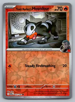 Pokemon TCG SV10: Destined Rivals Team Rocket's Houndour 037/182 Reverse Holo - Image 1