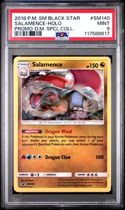 2018 Pokemon Black Star Promo Dragon Majesty Salamence Holo #SM140 PSA 9 *POP 25 - Image 1