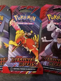 Destined Rivals Sleeved Booster Packs FULL PACK ART SET Pokemon SEALED Set Of 4 - Image 3