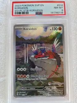 KORAIDON POKEMON CENTER- # 014- 2023 SVP EN - PSA NM -MINT 8 - Image 1