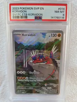 KORAIDON POKEMON CENTER- # 014- 2023 SVP EN - PSA NM -MINT 8 - Image 4