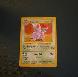 Pokemon Nidorino 37/102 Base Set Unlimited Shadowless Uncommon Card - Image 1