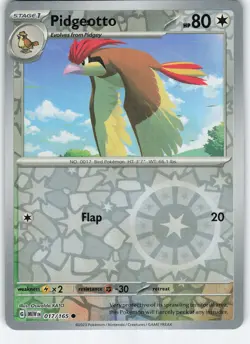 Pidgeotto 017/165 Common Reverse Holo SV: Scarlet & Violet 151 NM Pokemon - Image 1