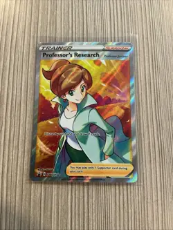 Pokemon Professor's Research Juniper SWSH152 Full Art Trainer Black Star Promo - Image 1
