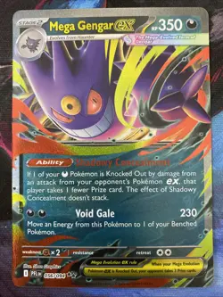Mega Gengar ex Phantasmal Flames Holo Pokemon TCG 056/094 Ultra Rare - Image 1