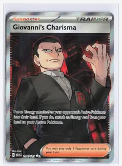 Pokemon TCG Giovanni's Charisma 197/165 Full Art SR 151 English Near Mint - Image 1
