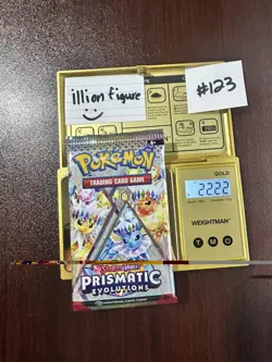VERY HEAVY! GOD PACKUUU 22.22g Prismatic Evolutions Pokemon TCG Booster (SEALED) - Image 1
