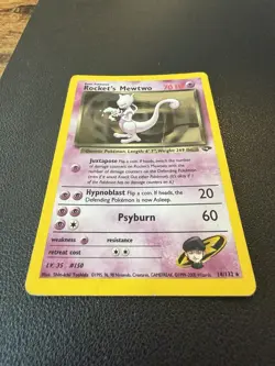 Rocket’s Mewtwo 14/132 Holo Rare Gym Challenge WOTC 2000 Pokemon - Image 3