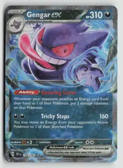 Gengar ex 104/162 Pokemon SV05: Temporal Forces Double Rare NM - Image 1