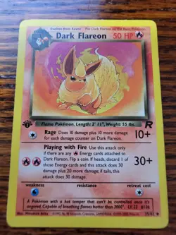 MP Dark Flareon Team Rocket First 1st Edition 35/82 Pokemon - Image 1