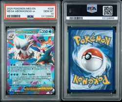 2025 POKEMON MEG EN-MEGA EVOLUTION #036 MEGA ABOMASNOW EX PSA 10 - Image 1