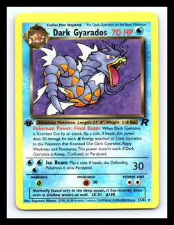 💥 DARK GYARADOS 1ST EDITION Non Holo # 25/82 | TEAM ROCKET SET | Pokemon 2000 - Image 1