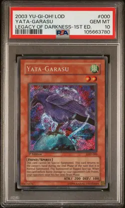Yata-Garasu 000 1st Edition LOD Legacy Of Darkness Yugioh PSA 10 - Image 1