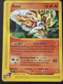 Entei Aquapolis Non-Holo Rare MP Pokemon TCG Cards 10/147 - Image 1