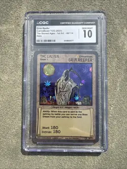 2023 CannaBeast TCG Grim Reefer Holo Card #48/114 1st Edition CGC 10 - Image 1