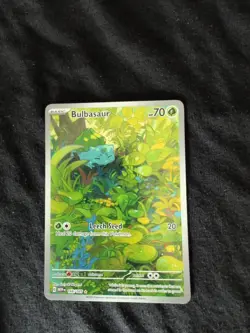 Pokemon TCG Bulbasaur Scarlet & Violet 151 Art Rare Card 166/165 English NM - Image 1
