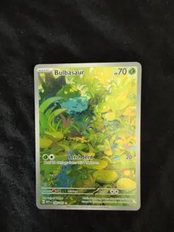 Pokemon TCG Bulbasaur Scarlet & Violet 151 Art Rare Card 166/165 English NM - Image 2