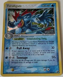 Feraligatr Unseen Forces Holo Card 2005 4/115 Series Stamped Pokemon TCG - Image 1