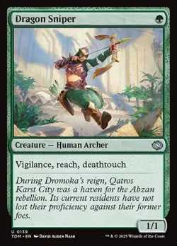 Dragon Sniper - Foil TDM LP MTG - Image 1