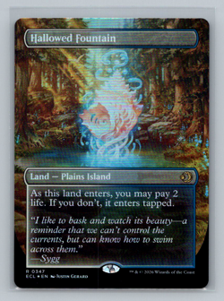 Magic The Gathering Hallowed Fountain (Borderless) Lorwyn Eclipsed Foil - Image 1