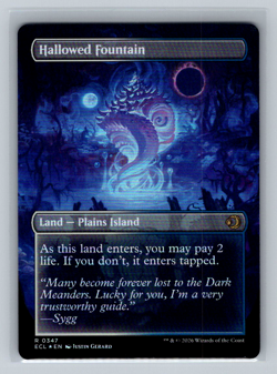 Magic The Gathering Hallowed Fountain (Borderless) Lorwyn Eclipsed Foil - Image 2