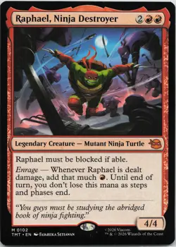 MTG Teenage Mutant Ninja Turtles #102 Raphael, Ninja Destroyer - Image 1
