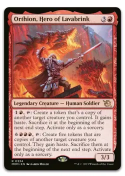 1x MTG Orthion Hero of Lavabrink - March of the Machine Rare! NM Mint - Image 1