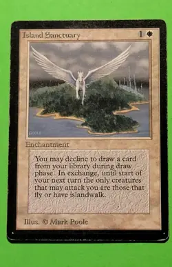 Island Sanctuary Beta Limited Edition MTG Magic the Gathering Mark Poole 1993 - Image 1