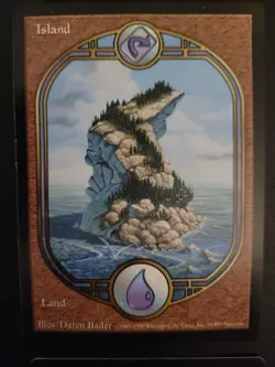 Unglued Island x4 Full Art Land MTG 1998 Vintage Basic Land Playset Price: $34.9 - Image 3