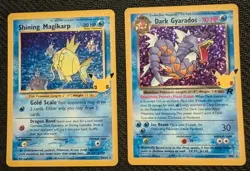 Pokemon TCG Shining Magikarp 66/64 & Dark Gyarados 8/82 Celebrations Classic Lot - Image 1