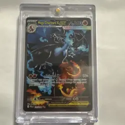 Mega Charizard X EX SIR 125 (English) Phantasmal Flames Pokemon TCG with case. - Image 3