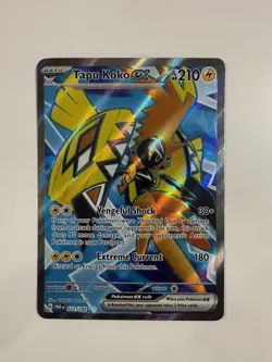 Pokemon Tapu Koko ex 222/182 Paradox Rift Ultra Rare - NM - Image 1