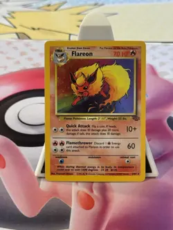 Pokemon Jungle Flareon 3/64 Holo WOTC Rare NM/VLP - Image 1
