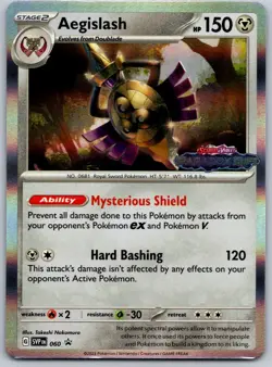 Aegislash SVP 060 Pre Release Stamped Promo Paradox Rift Pokemon TCG NM - Image 1