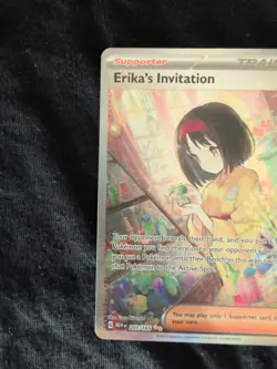 Pokemon TCG Scarlet & Violet Trainer Supporter Erika's Invitation 203/165 NM - Image 3