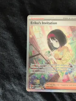 Pokemon TCG Scarlet & Violet Trainer Supporter Erika's Invitation 203/165 NM - Image 4