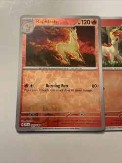 Rapidash Pokemon | 020/142 | Reverse Holo And Ponyta Reverse Foil - Image 1