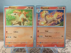 Pokemon Scarlet Violet 151 078 & 077/165 Rapidash & Ponyta NM Normals - Image 1