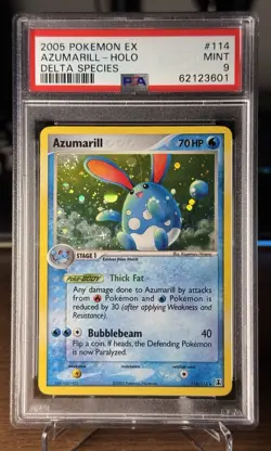 Azumarill #114 Delta Species (Secret Rare) - 2005 Pokemon - PSA 9 (*SWIRL*) - Image 1